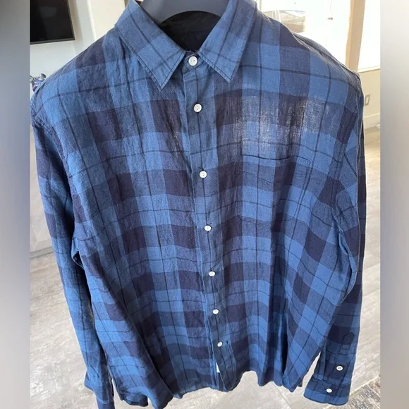 rag & bone classic fit button down linen shirt - Picture 1 of 15